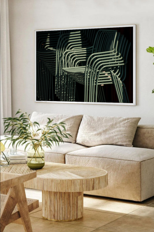 Green chairs